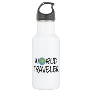 Botella De Agua Viajero del Mundo