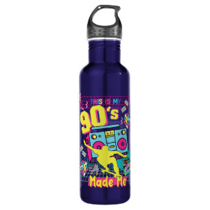 Botella De Agua Vibes de hip hop retro de los 90 me hicieron