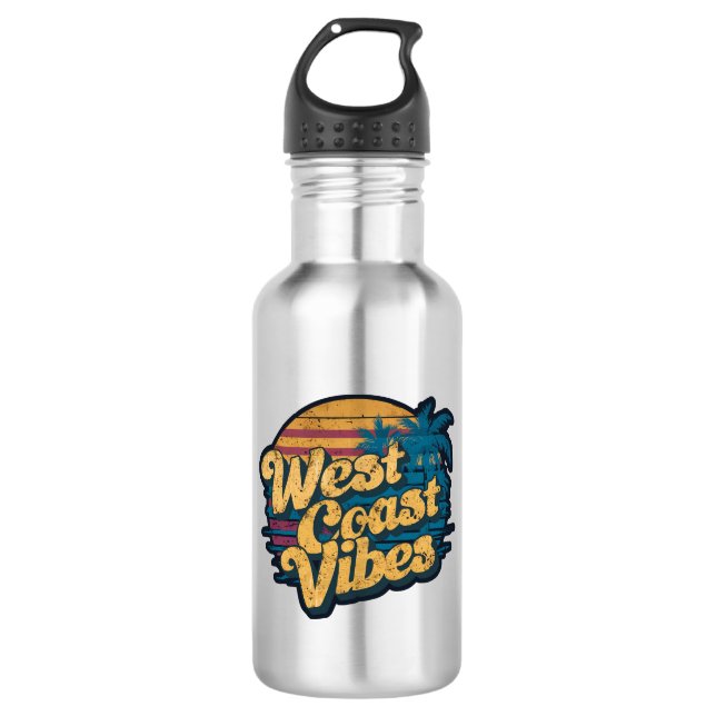 Botella De Agua Vibes de la Costa Oeste (Anverso)