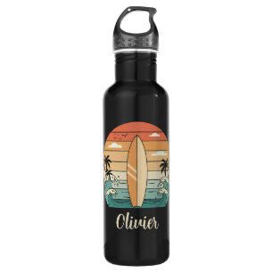 Botella De Agua Vibes de surf retro - Surfboard & Waves
