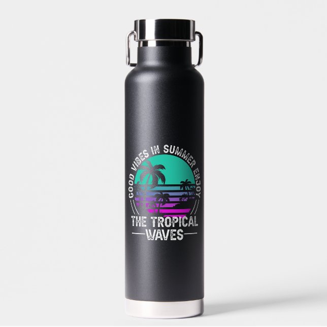 Botella De Agua Vibes de verano tropical-82646 (Delantero)