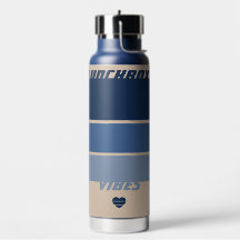 Vibes Lunchbox Retro Beige & Blue Colorway Stripe