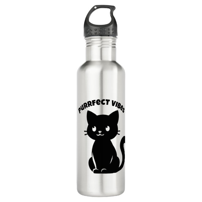 Botella De Agua Vibes personalizadas purrfectas (Anverso)