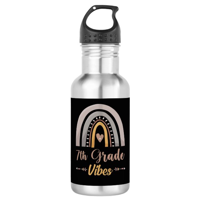 Botella De Agua Vibraciones de 7º Grado De vuelta al cole séptimo  (Anverso)
