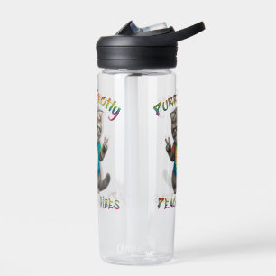 Botella De Agua Vibraciones de gatito boho hippie pacíficas