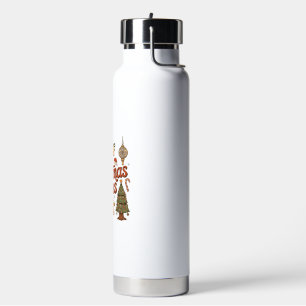 Botella De Agua Vibraciones de Navidad Globo de Nieve Hombre de Je