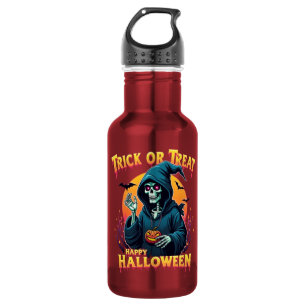 Botella De Agua Vibraciones espeluznantes de Halloween: Esqueleto 