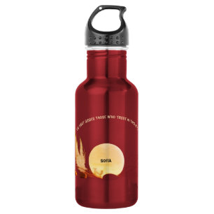 Botella De Agua Vibrant Faith Red Spiritual Water Bottle