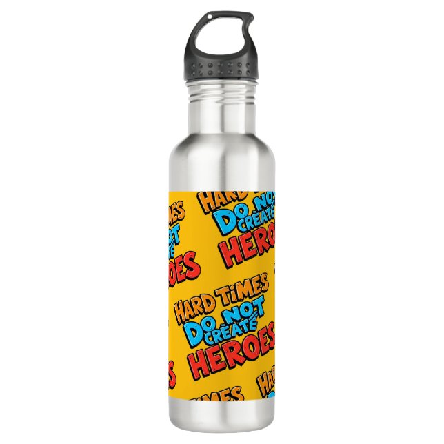 Botella De Agua Vibrant Gradient Typographical Create Heroes  (Anverso)