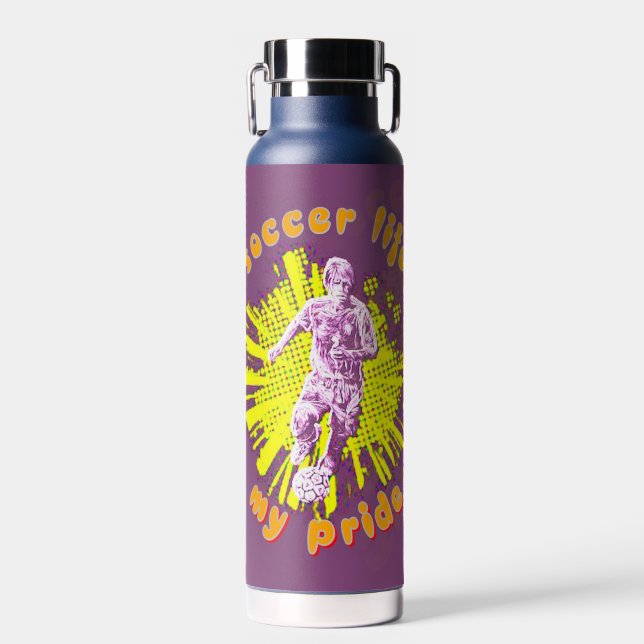 Botella De Agua Vida de Fútbol Mi Orgullo (Delantero)