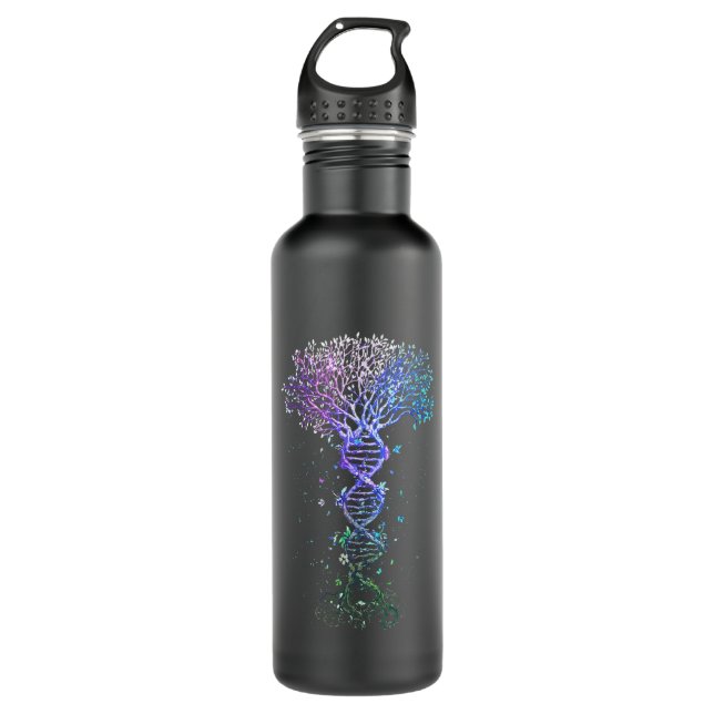 Botella De Agua Vida del árbol del ADN Genética de la Tierra Biolo (Anverso)