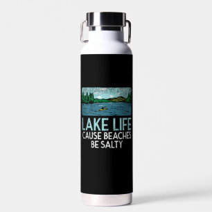 Botella De Agua Vida en el lago playas saladas