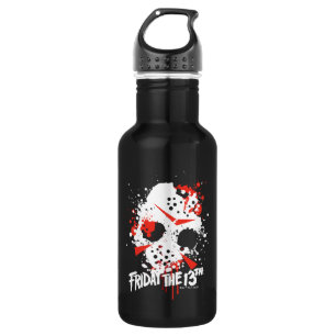 Botella De Agua Viernes 13   Paint Splatt Hockey Mask