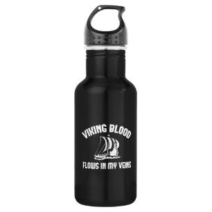 Botella De Agua Viking Blood Fluye En Mis Venas