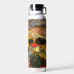 Botella De Agua Vincent van Gogh - Paisaje, Casa y Labrador