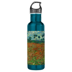 Botella De Agua Vincent Van Gogh Poppy Field Floral Vintage Art