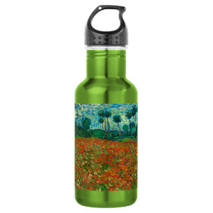 Botella De Agua Vincent Van Gogh Poppy Field Floral Vintage Art