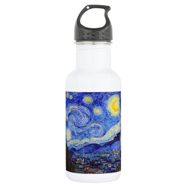Botella De Agua vincent, van, gogh, starry, night (Anverso)