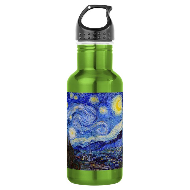 Botella De Agua vincent, van, gogh, starry, night (Anverso)