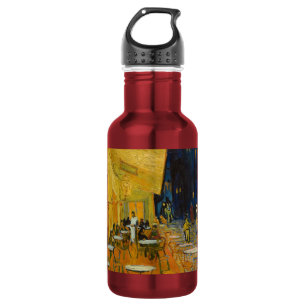 Botella De Agua Vincent van Gogh - Terraza del Café por la Noche