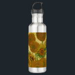 Botella De Agua Vincent van Gogh - Vase con quince girasoles<br><div class="desc">Vase con quince girasoles / Vase avec quinze tournesols - Vincent Van Gogh,  agosto de 1888 - Sunflowers 1888 versión para la boca (F454)</div>