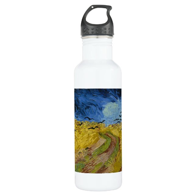 Botella De Agua Vincent van Gogh - Wheatfield con cuervos (Anverso)