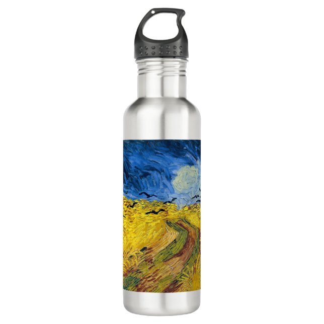 Botella De Agua Vincent van Gogh - Wheatfield con cuervos (Anverso)