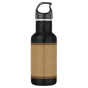 Botella De Agua Vinos de hojas Grabado en relieve de trigo de oro