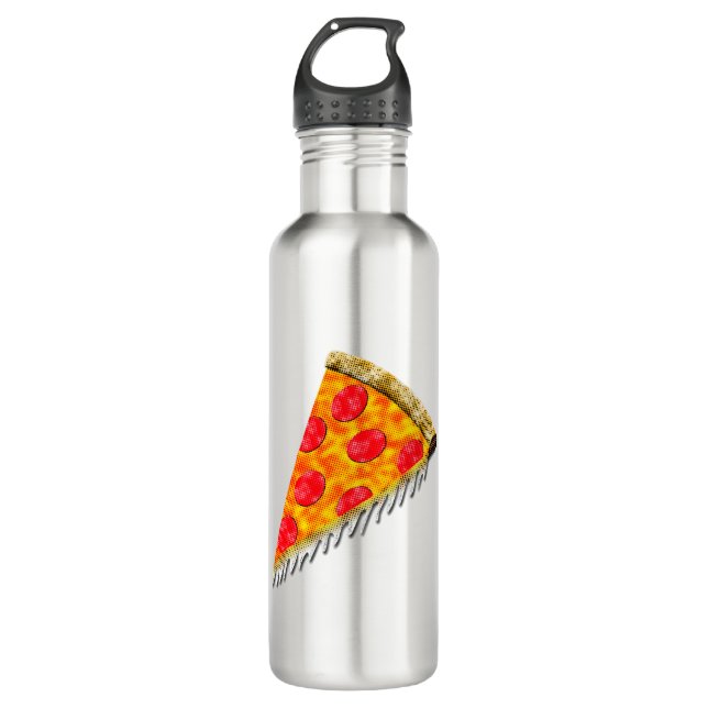 Botella De Agua Vintage Ad Pizza Slice (Anverso)