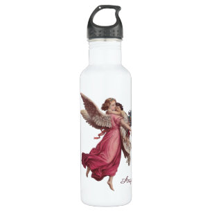 Botella De Agua Vintage Christmas, Victorian Guardian Angel