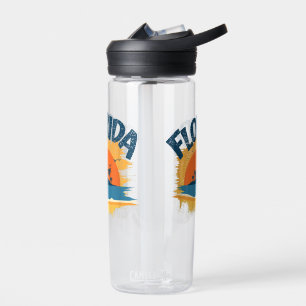 Botella De Agua Vintage Florida Retro Tee Design Sunshine