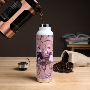 Botella De Agua Vintage French Pink Toile Estilo Victoriano Floral