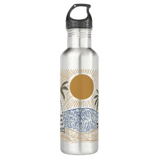 Botella De Agua Vintage playa de vacaciones de reunión familiar tr