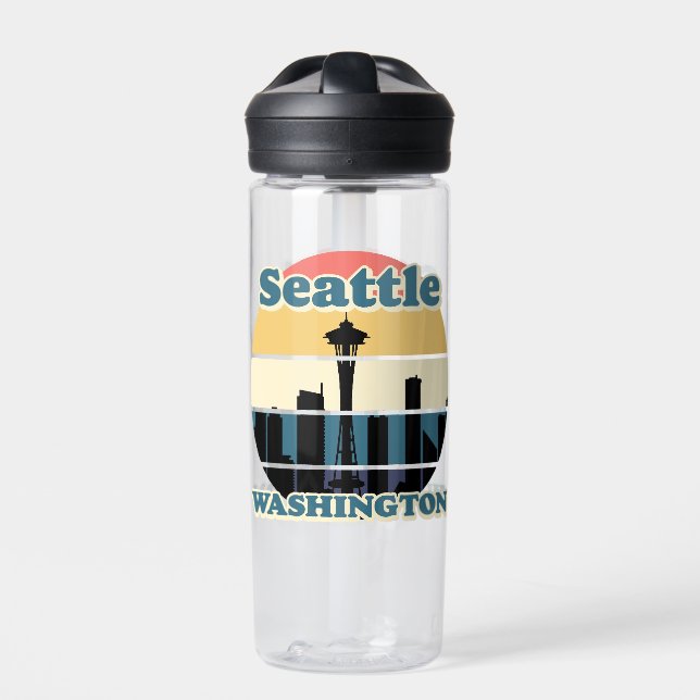Botella De Agua Vintage Seattle Washington (Delante)
