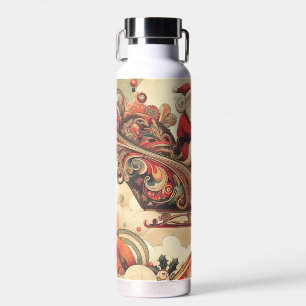 Botella De Agua vintage/whimsical/santa/Navidades