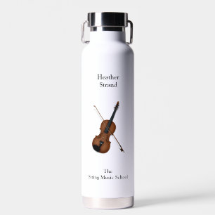 Botella De Agua Violin & Bow Música clásica Luz personalizada