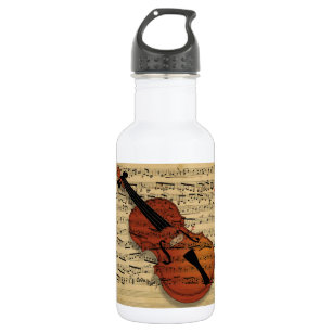 Botella De Agua Violin Vintage Music