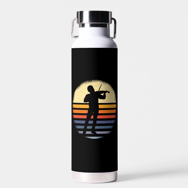 Botella De Agua Violinista Retro (Delantero)
