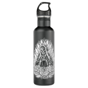 Botella De Agua Virgen María Skeleton Punk gótico-católico Tradici