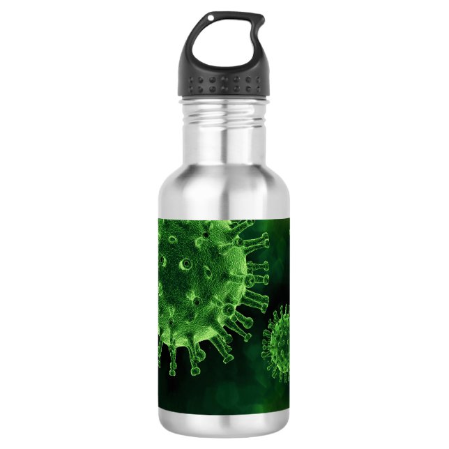 Botella De Agua Virus Covid Patógenos Infección (Anverso)
