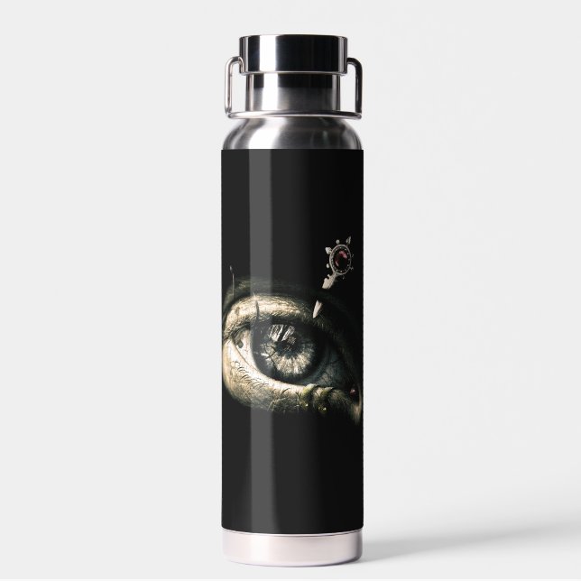 Botella De Agua Visión Perforada - Diseño Gótico (Atrás)