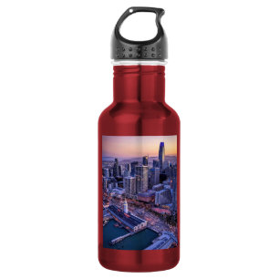 Botella De Agua Vista aérea de la ciudad de San Francisco en la ho