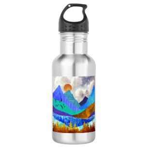 Botella De Agua Vista de Montaña