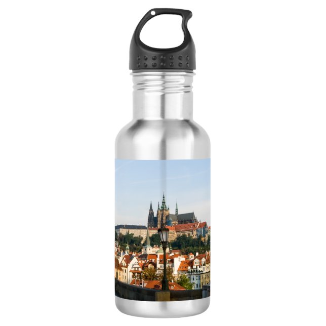 Botella De Agua Vista del Castillo de Praga desde el puente Charle (Anverso)