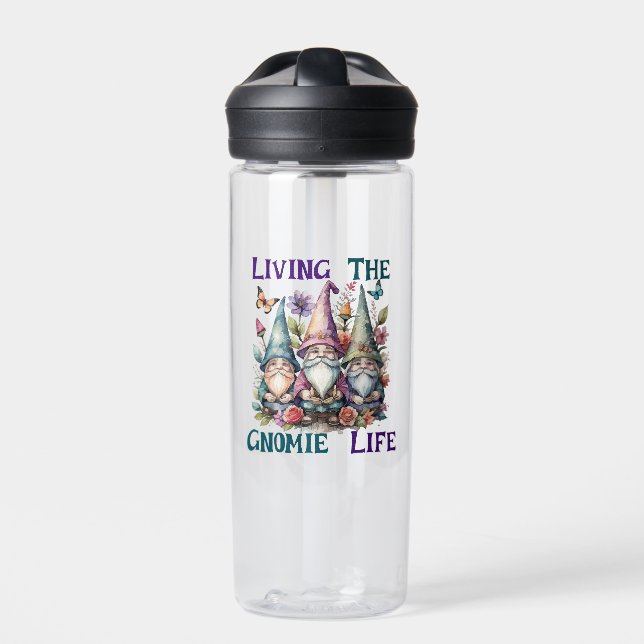 Botella De Agua Viviendo La Vida De Gnome (Delante)