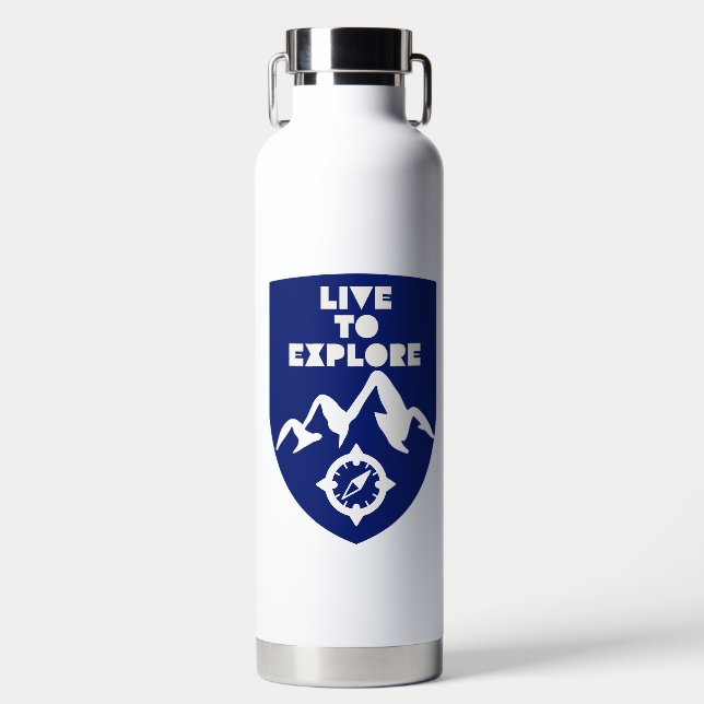 Botella De Agua Vivir para explorar al aire libre (Delantero)