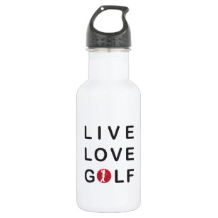 Botella De Agua Vivo, amor, golf aluminio