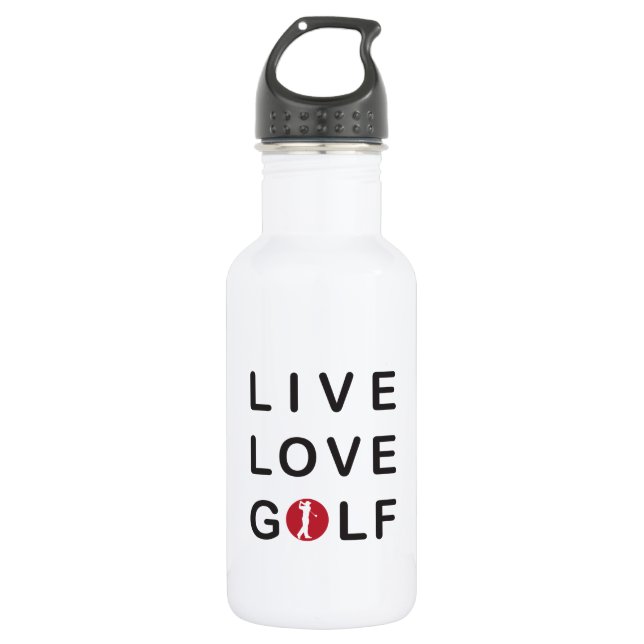 Botella De Agua Vivo, amor, golf aluminio (Anverso)