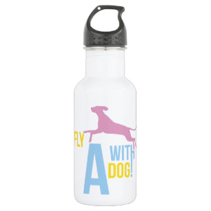 Botella De Agua Volar con un perro