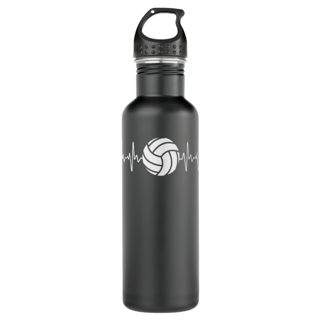 Botella De Agua Voleibol de Guay Heartbeat Design Hombres Voleibol (Anverso)